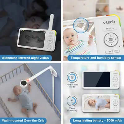 VTech Over-The-Crib WiFi Smart Baby Camera/Monitor - NEVER USED, View more