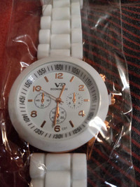 White silicone band watch, brand new.