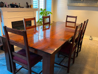 Handmade solid Rosewood (locally called Sheesham) dining table