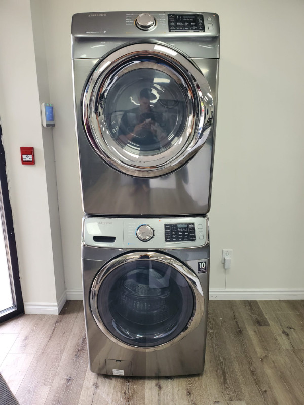 washer dryer Samsung 27" front load stackable w/ warranty 995