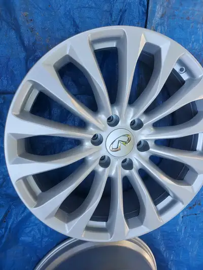 22” Infiniti Qx80 OEM Rims Powder Coated Sparkle Silver Other NISSAN FITMENTS: NISSAN ARMADA 20 22x8...