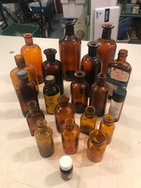 20 in total great collection of old small medicine bottles. $80.