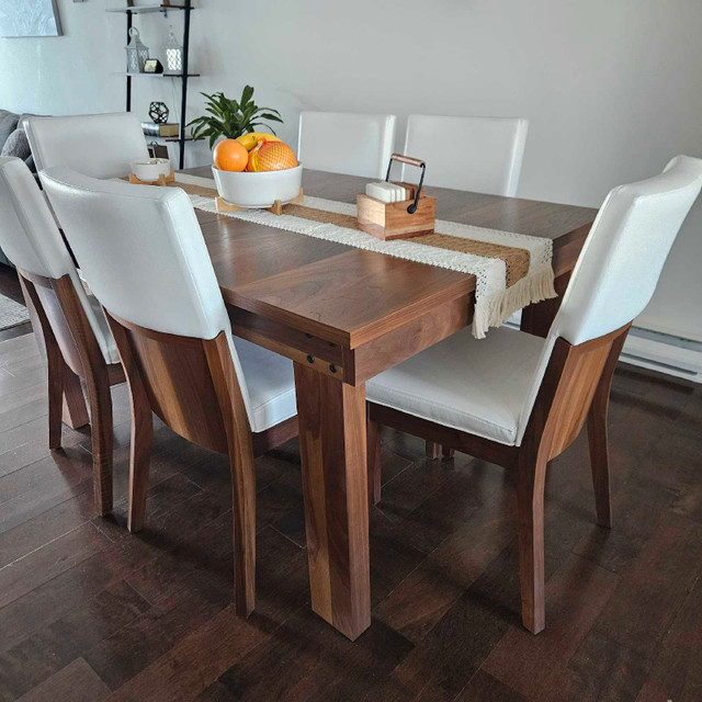 Made in Quebec 7pc Dining Set (Table with extension &  6 chairs) dans Mobilier de salle à manger et cuisine  à Ville de Montréal