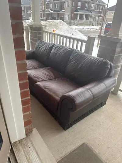 Brown Leather sofa, View more