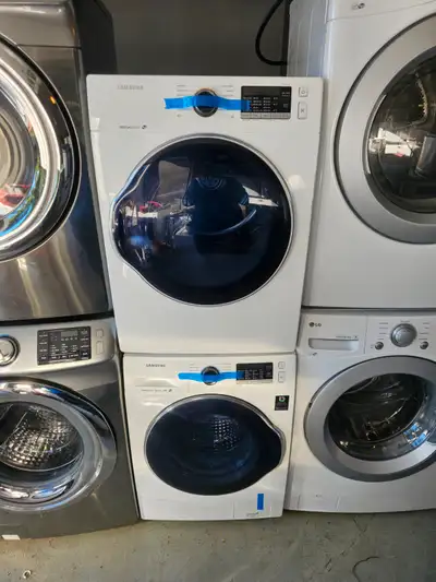 WOW!! Samsung 24" White Front-Load Stackable Washer Dryer Pair, View more