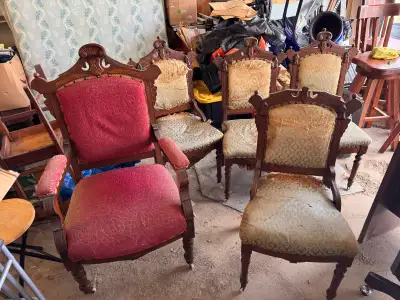 Antique dining chairs, View more