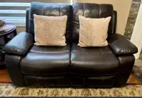 Reclining Leather Couch set 