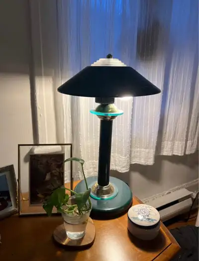 Green desk lamp, View more