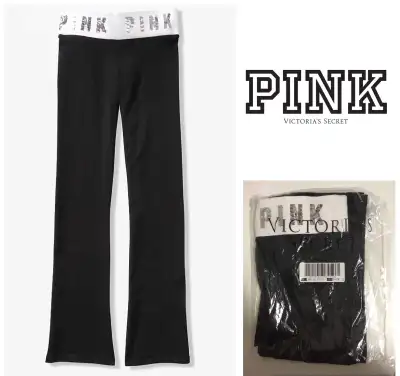 VICTORIA’S SECRET PINK - S - NWT - BLING COTTON FLARE YOGA PANTS, View more