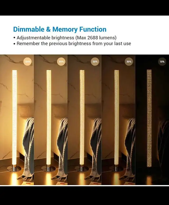 LED Corner Floor Lamp, RGBW Color Changing Lamps with Remote, 45 in Indoor Lighting & Fans in Hamilton - Image 2