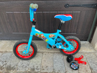 Kids 12” Paw Patrol bmx bike - with training wheels