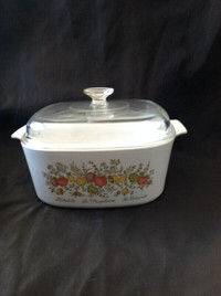Vintage Corningware spice of life 5 liters baking dish with lid