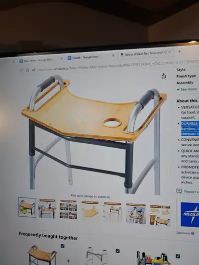 Folding Walker Tray Brand New, View more
