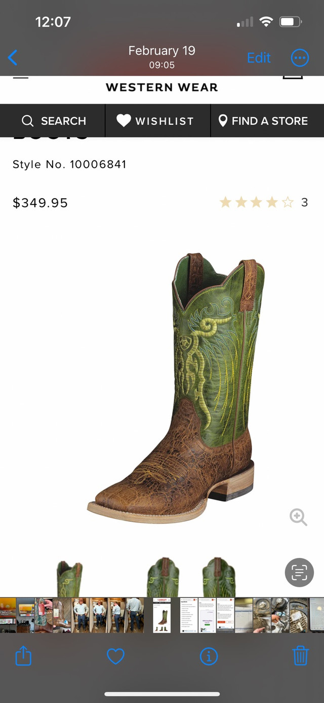 Ariat cowboy boots  in Men's Shoes in Kamloops