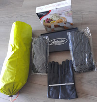 NEW 5PC CHEESE CUT- BOARD/L POINTER/W,MEN GLOVES/ TENT
