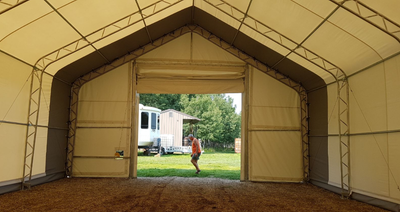 Abri deStockage Robuste à Double Treillis de 30' x 80' x 22', View more