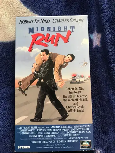 Robert De Niro MIDNIGHT RUN Movie Vintage VHS Cassette Tape, View more