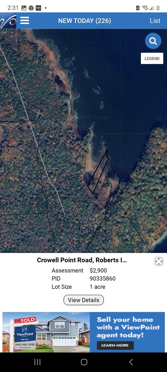 1 acer of ocean front land on Robert's Island Land for Sale
