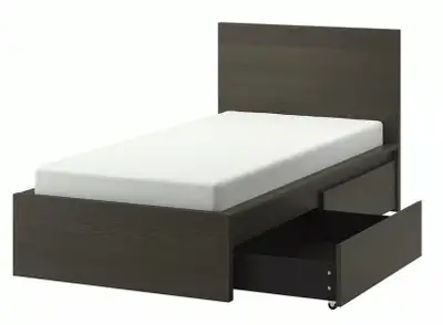 Lit IKEA Simple Malm + Tirroirs + Matelas, View more