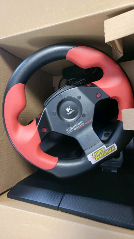 Logitech Force Feedback steering   wheel and pedals in General Electronics in Markham / York Region - Image 4