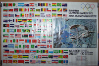 POSTER JEUX OLYMPIQUES D'ÉTÉ MUNICH 1972 SUMMER OLYMPIC GAMES