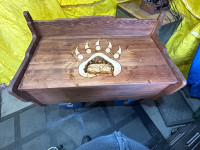 custom solid pine storage bench 