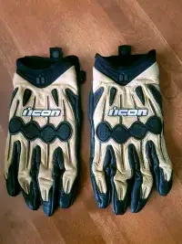 Icon leather Motorcycle Gloves 
Size medium