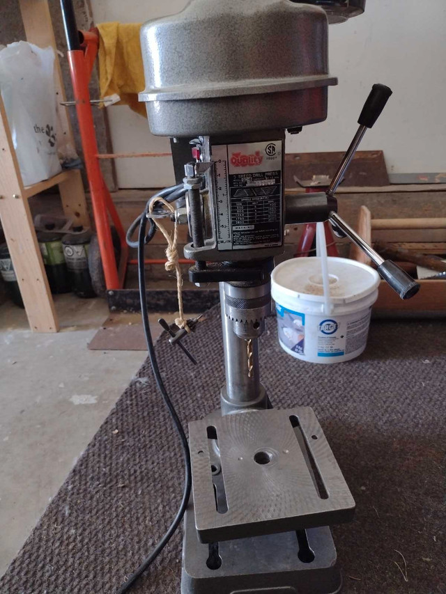 1/2" 5 speed Drill Press 1993 1/6 HP  in Power Tools in Edmonton - Image 2