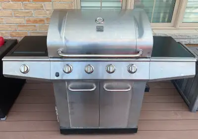 Used 10 years old Kenmore BBQ Propane 4-burner Grill, View more