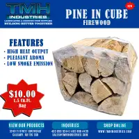 Pine Firewood in Cube 1.5 Cu. Ft