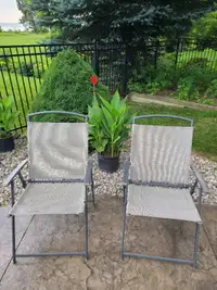 2 Comfortable Folding Deck Patio Chairs