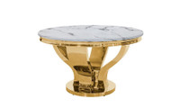 Avion Gold 51" Marble Dining Table refined living 
