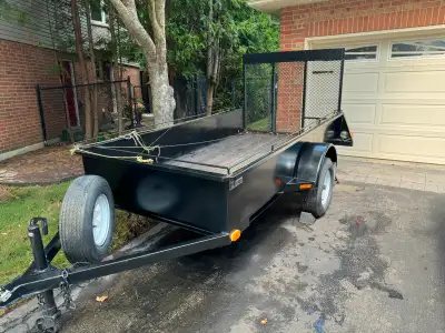 5x10 utility landscape trailer, 3500 # axle, trailer jack, spare tire , spring loaded ramp, wheel be...