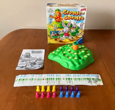 Jeu Croque-Carotte de Ravensburger, Complet. Ce jeu est complet et en très bon état. La boîte à un p...