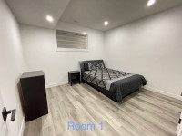 3 Bed 1 Bath furnished Basement (Brand New) Seperate Entrance.
