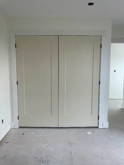 INTERIOR DOORS & FRAMES Brand new solid single panel primed interior doors 36" x 80" 4 doors or two...