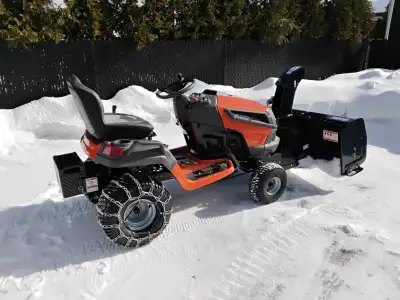 souffleuse  et tracteur à  gazon, View more