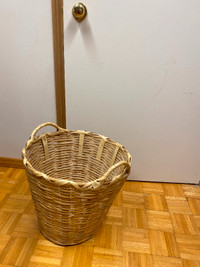 large wicker basket with handles