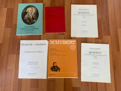 AFFICHÉ DONC DISPONIBLE & VISIBLE À LÉVIS LAUZON . 12 PARTITIONS DE MUSIQUE DE CHAMBRE VIOLONCELLE A...