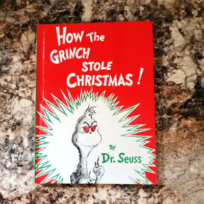 Dr Seuss How The Grinch Stole Christmas Hard Cover Book-Large, View more