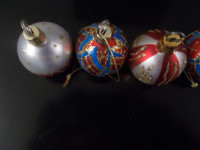 Vintage Regal Greetings 6 Mini Christmas Ornaments.