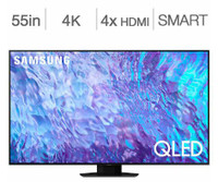 Télévision QLED 55'' QN55Q80CAFXZC 4K UHD Smart Wi-Fi Samsung