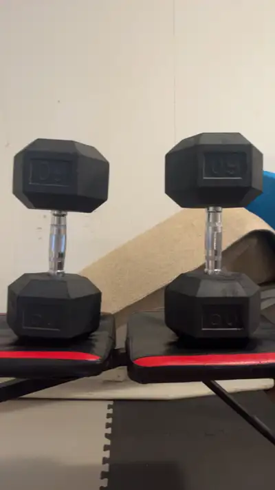 60 Pound Hex Dumbbells, View more