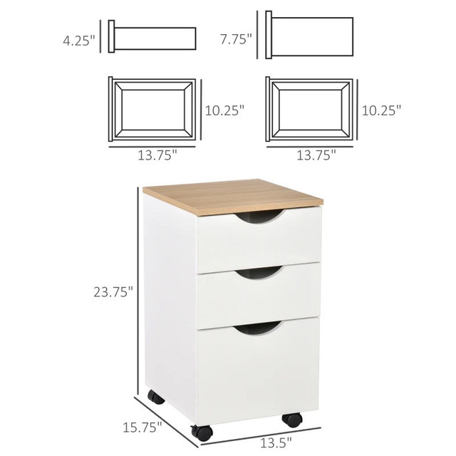 3-Drawer Storage Cabinet  in Bookcases & Shelving Units in Markham / York Region - Image 2