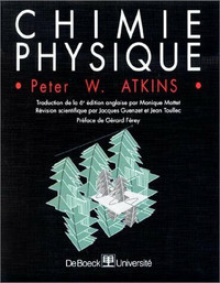 Chimie physique, 1ère édition par Peter W. Atkins