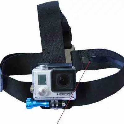 Head Strap Mount for GoPro Cameras - Headband Harness + Aluminum Thumbscrew - Fits All Go Pro Hero M...