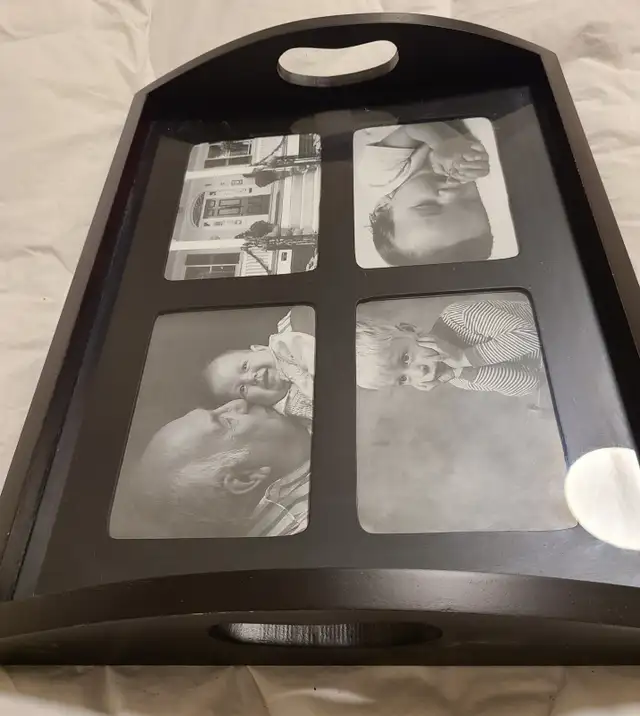 *NEW* KEEPSAFE Solid Wooden Photo Frame Serving Tray
