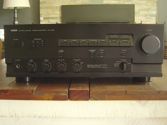 VINTAGE YAMAHA AX-700U STEREO AMPLIFIER +110W/ch CLEAN & TESTED in Stereo Systems & Home Theatre in Peterborough
