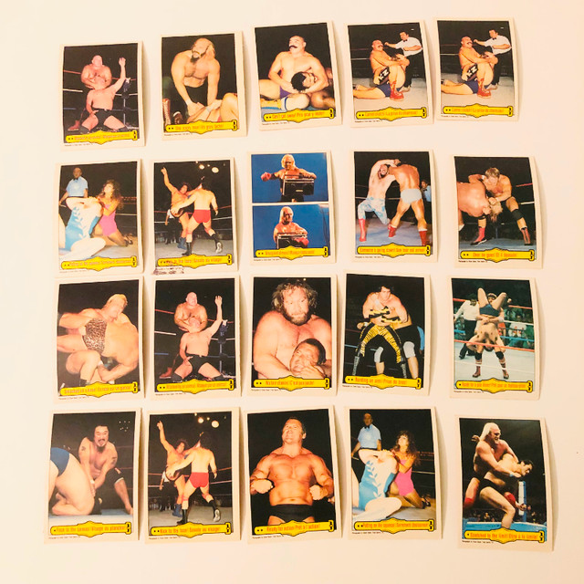 1985 WWF O Pee Chee Wrestling Cards Ringside Action Lot of 67 in Arts & Collectibles in City of Toronto - Image 2
