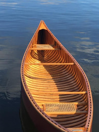 1950's cedar strip canoe